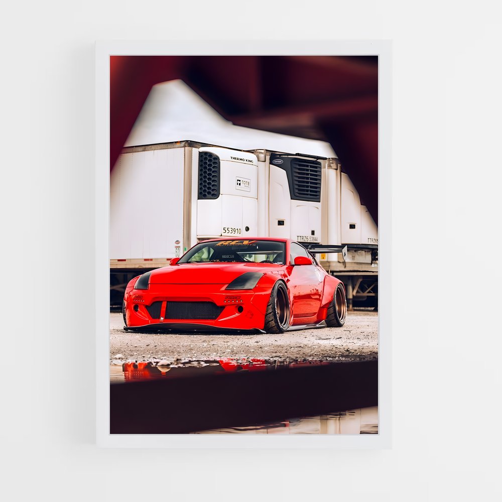 Poster Nismo en Rouge – affiche Nissan (vue 3)
